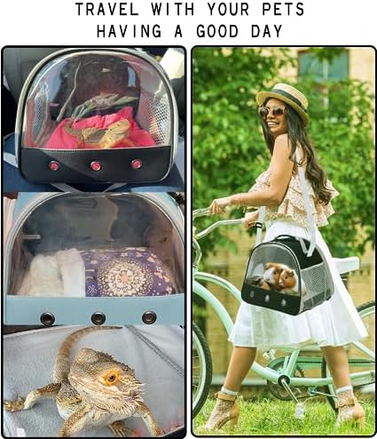 Bearded Dragon Travel Backpack with Harness and Leash Set Airline Approved Bearded Dragon Lizard Backpack Travel Carrier