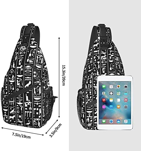 ASYG Egyptian Sling Bag Casual Backpack Crossbody Daypack Casual Use Men Women Multifunctional Style