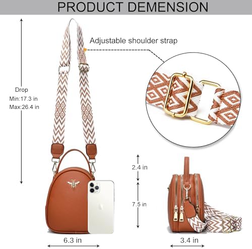 Lightweight Small Crossbody Bags for Women | Stylish Ladies Cell Phone Purse and Wallet | BAIKELI Shoulder Bag for Wome