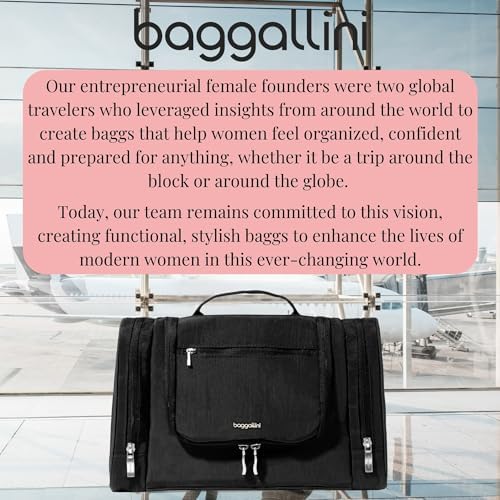 Baggallini High-Quality Toiletry Kit for Men and Women on Business Trips | Baggallini Travel Toiletry Kit Featuring Com