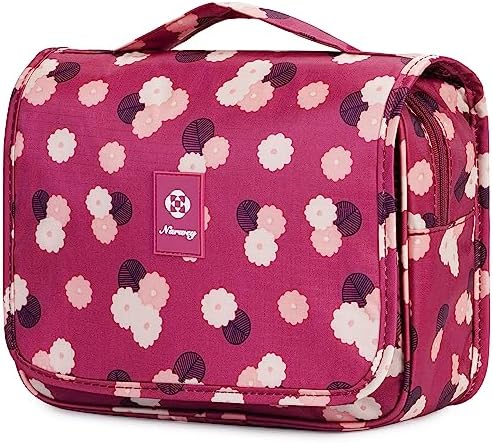 Narwey Beige Small Hanging Travel Toiletry Bag for Women Travel Bag Specifications: Makeup Bag Organizer, Cosmetics Bag - Image 43