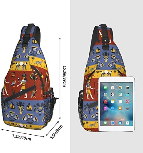 ASYG Egyptian Sling Bag Casual Backpack Crossbody Daypack Casual Use Men Women Multifunctional Style