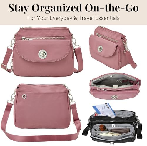 Baggallini Calais Crossbody Bags for Women Lightweight Water-Resistant Travel Purse Baggallini Calais Crossbody Bags for