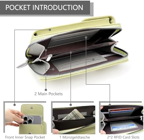 Women's Small PU Leather Crossbody Bag for Phone, 7 Inches | DBPBToU Women's PU Leather Crossbody Phone Purse, 7 Inches