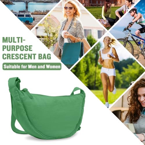 EVGLOW Nylon Crescent Crossbody Bag - Trendy Women's Travel Sling Bag EVGLOW Nylon Crescent Crossbody Bag - Small Men's
