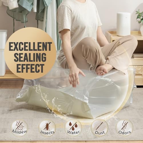 TAILI Jumbo Cube Vacuum Storage Bags 4 Pack, Extra Large (31x40x15 Inch) for Clothing and Bedding, Space Saving Closet O