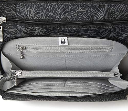 Baggallini Original RFID Protected Lightweight Nylon Zippered Travel Purse for Women ClimatePartner Certified