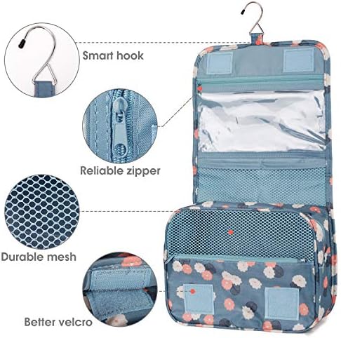 Narwey Beige Small Hanging Travel Toiletry Bag for Women Travel Bag Specifications: Makeup Bag Organizer, Cosmetics Bag - Image 18