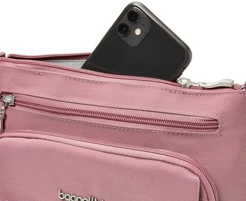Baggallini Original RFID Protected Lightweight Nylon Zippered Travel Purse for Women ClimatePartner Certified