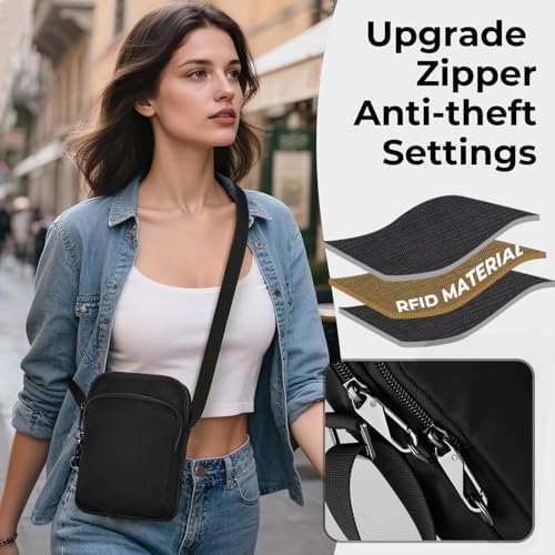 Tibroni Anti Theft RFID Crossbody Bag for Men and Women | Tibroni Sling Bag with Zipper Lock for Men and Women | Tibron