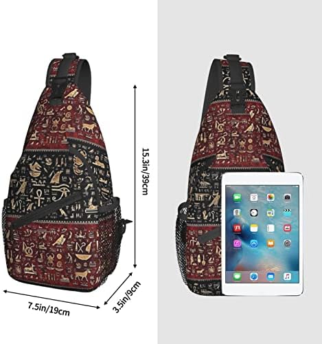 ASYG Egyptian Sling Bag Casual Backpack Crossbody Daypack Casual Use Men Women Multifunctional Style