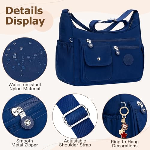 Sac Bandoulière BTNEEU Femmes Grande Sacoches Imperméable pour Fixed Usage Shopping, Travail, Voyage avec Besace Multifo