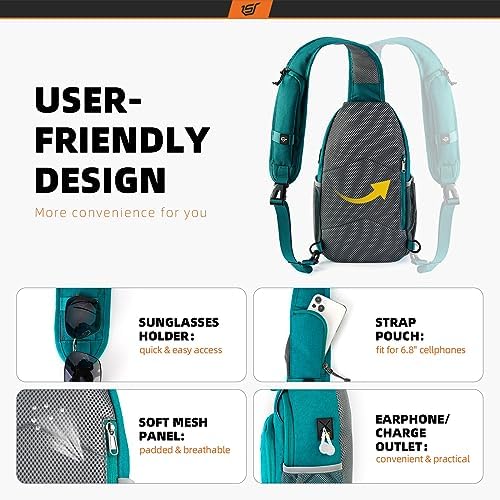 SKYSPER Anti-RFID Crossbody Sling Backpack for Women Men(Army Green) SKYSPER Travel Hiking Crossbody Bag for Women Men
