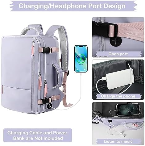 Hanples TSA Flight Approved Large Travel Backpack for Women and Men | Hanples Waterproof Anti-Theft Large Carry On Back