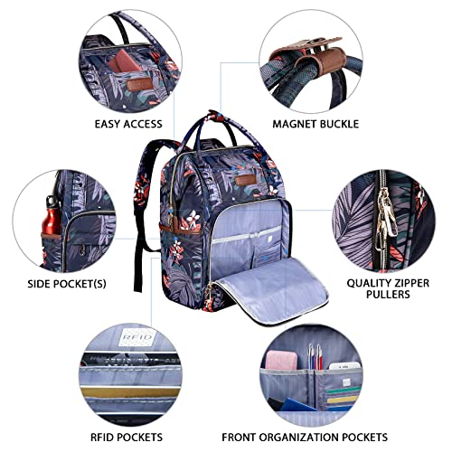 Sac à Dos VANKEAN pour Ordinateur Portable Femmes 15,6 Pouces Élégant Hydrofuge avec USB et Blocage RFID pour Travail et