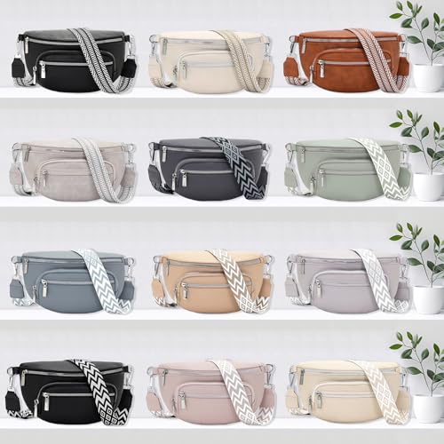 Sasrymnl sac banane femme en cuir vegan amovible et réglable pour women dedicate.Absorbant et chic Sac bandoulière femme