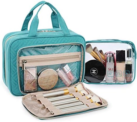 Toiletry Bag Smart Hanging Travel Makeup Organizer TSA Approved Transparent | Travel Makeup Organizer with Hanging Feat