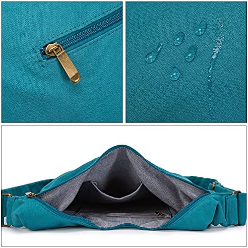 Coton Pose Women's Hippie Crossbody Bag - Top Zip Large Capacity Canvas Sling Bag - Handmade Jacquard Cloth