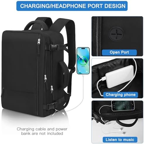 Hanples TSA Flight Approved Large Travel Backpack for Women and Men | Hanples Waterproof Anti-Theft Large Carry On Back
