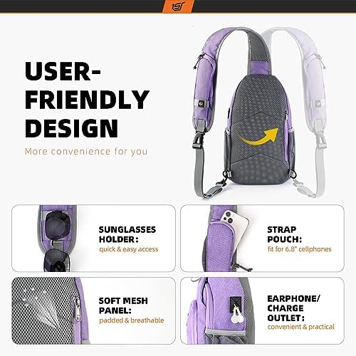 SKYSPER Anti-RFID Crossbody Sling Backpack for Women Men(Army Green) SKYSPER Travel Hiking Crossbody Bag for Women Men