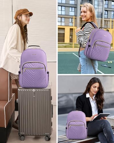 Laptop Backpack Purse for Women Work Travel Black OEKO-TEX STANDARD 100 Laptop Backpack Purse for Women College Black Qu