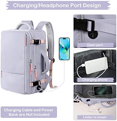 Hanples TSA Flight Approved Large Travel Backpack for Women and Men | Hanples Waterproof Anti-Theft Large Carry On Back