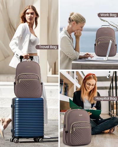 Laptop Backpack Purse for Women Work Travel Black OEKO-TEX STANDARD 100 Laptop Backpack Purse for Women College Black Qu