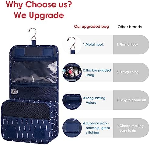 Narwey Beige Small Hanging Travel Toiletry Bag for Women Travel Bag Specifications: Makeup Bag Organizer, Cosmetics Bag - Image 40