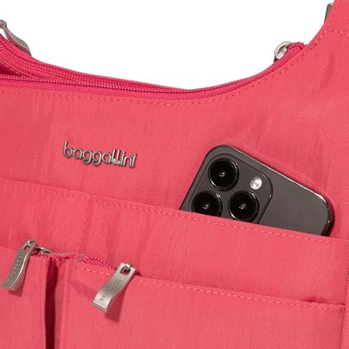 Baggallini Cross Over Crossbody Women Lightweight Water-Resistant Nylon Organized Travel Bag Purse