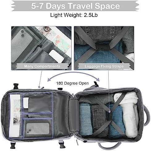 Hanples TSA Flight Approved Large Travel Backpack for Women and Men | Hanples Waterproof Anti-Theft Large Carry On Back