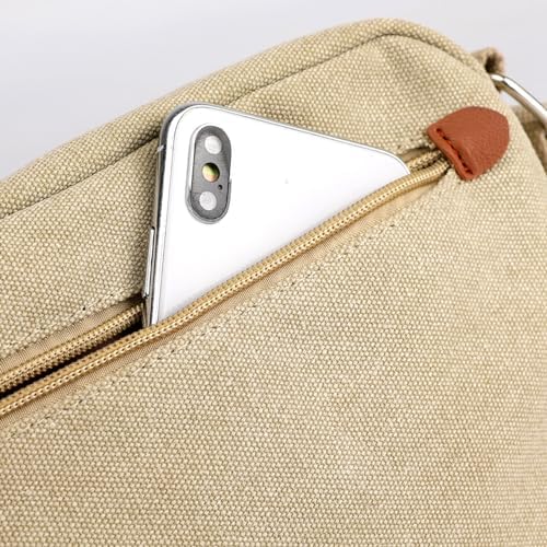 Sunshinejing Lightweight Crossbody Bag for Women | Casual Purses for Daily Travel | Small Canvas Bag with Adjustable Str