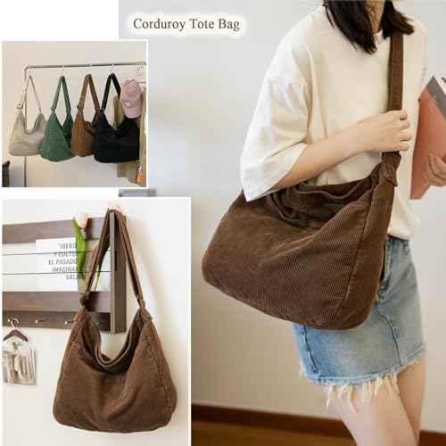 Dainaotm Canvas Tote Bag Casual Hobo Crossbody Shoulder Bag for Women Large Purse Messenger Bag Travel Work Dainaotm Can