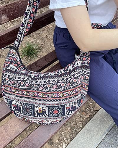 KARRESLY Women's Ethnic Style Sling Crossbody Bag with Adjustable Strap