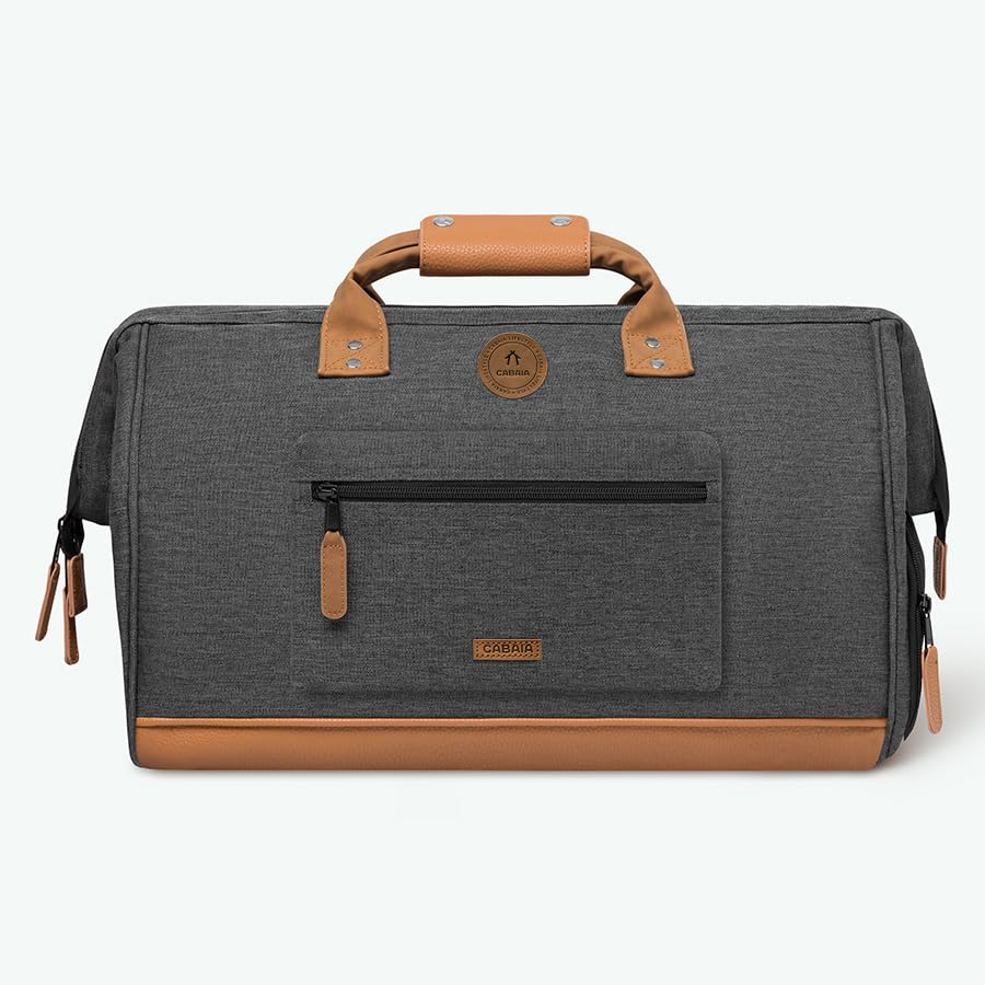 Cabaïa - Sac de Voyage Duffle Adventurer Londres 40L | Sac Week-End & Sac de Sport - Gris Déperlant & Vegane - Compatibl