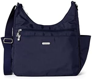 Baggallini Essential Hobo Handbag for Women W/RFID Protection Lightweight Travel Purse Handbag Crossbody Bag