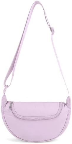 GASSDA Crossbody Bags for Women Crescent Bag Nylon Sling Bag Purse with Adjustable Strap Global Recycled Standard Daily