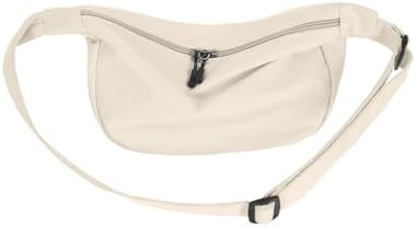 Trendy Crossbody Sling Bag for Women Men: Crescent Bag with Adjustable Strap, 2 Zippers, Lightweight