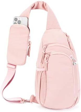 Ecosmile Women Nylon Crossbody Bag Anti-theft RFID Blocking Pocket Adjustable Shoulder Strap