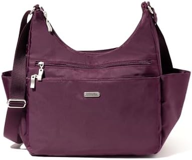 Baggallini Essential Hobo Handbag for Women W/RFID Protection Lightweight Travel Purse Handbag Crossbody Bag