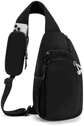 Ecosmile Women Nylon Crossbody Bag Anti-theft RFID Blocking Pocket Adjustable Shoulder Strap