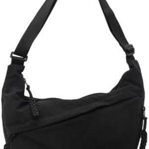 MadGrandeur Nylon Crossbody Bags for Women, Lightweight and Stylish Over Shoulder Purse | Trendy Medium Crescent Bag by