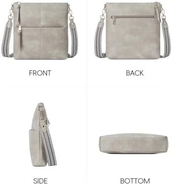 WestBronco Crossbody Purses for Women Medium Shoulder Bag Vegan Leather Handbags with Guitar Strap Women Medium Shoulder