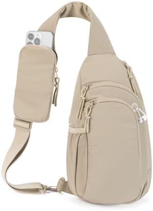 Ecosmile Women Nylon Crossbody Bag Anti-theft RFID Blocking Pocket Adjustable Shoulder Strap