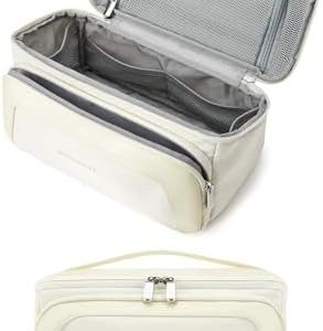 Toiletry Bag for Women Beige Water-resistant Dopp Kit Travel Bag Organizer
