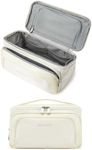 Toiletry Bag for Women Beige Water-resistant Dopp Kit Travel Bag Organizer