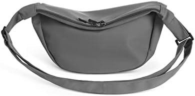 Trendy Crossbody Sling Bag for Women Men: Crescent Bag with Adjustable Strap, 2 Zippers, Lightweight