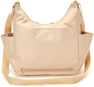 Baggallini Essential Hobo Handbag for Women W/RFID Protection Lightweight Travel Purse Handbag Crossbody Bag