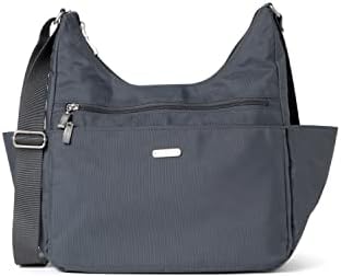 Baggallini Essential Hobo Handbag for Women W/RFID Protection Lightweight Travel Purse Handbag Crossbody Bag