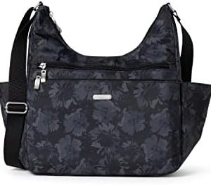 Baggallini Essential Hobo Handbag for Women W/RFID Protection Lightweight Travel Purse Handbag Crossbody Bag