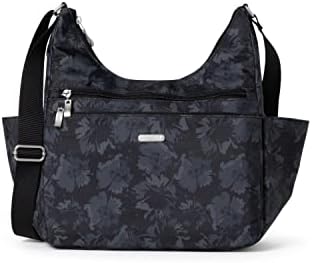 Baggallini Essential Hobo Handbag for Women W/RFID Protection Lightweight Travel Purse Handbag Crossbody Bag